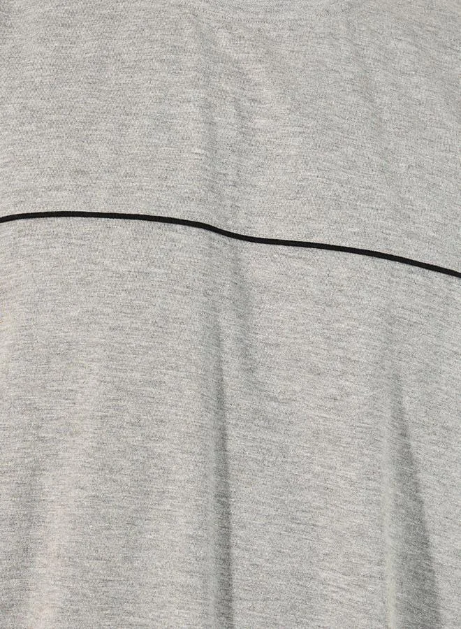 Styli Contrast Seam Piping Detail Oversized T-Shirt