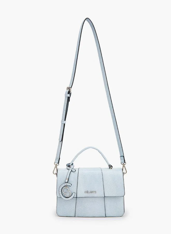 Celeste Textured Satchel Bag With Adjustable Strap