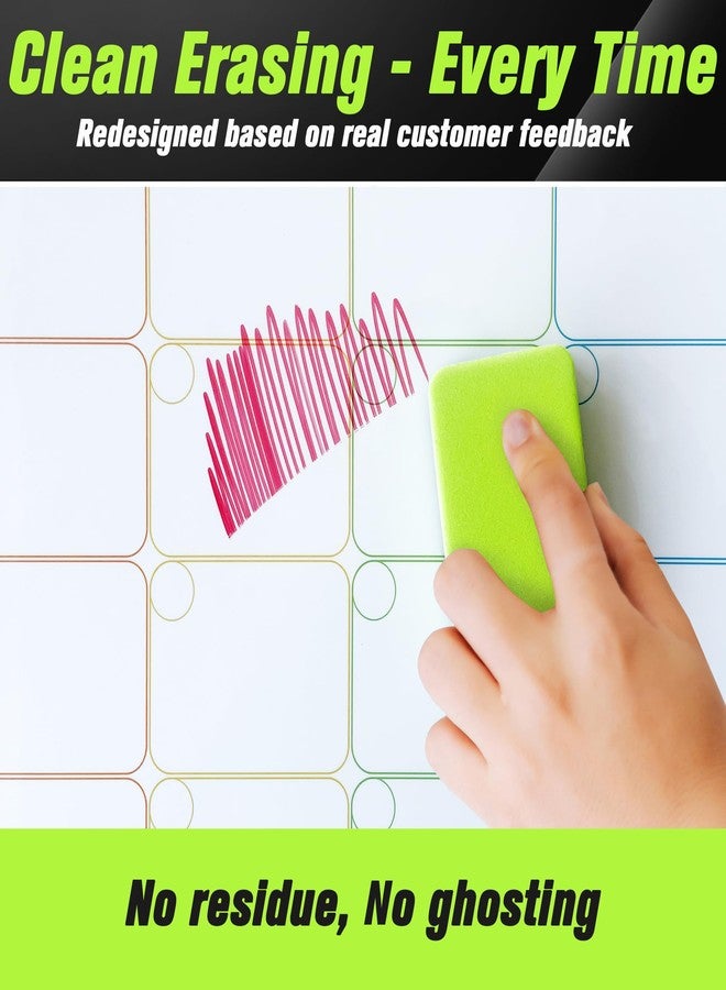 Mag-Fancy Magnetic Calendar for Fridge, Dry Erase Whiteboard Monthly Planner, 16.9" x 13", 6-Week Layout, Extra-Thick Full Magnetic Backing, Easy to Clean, Dual-Magnet Fine Tip Markers - Image 3