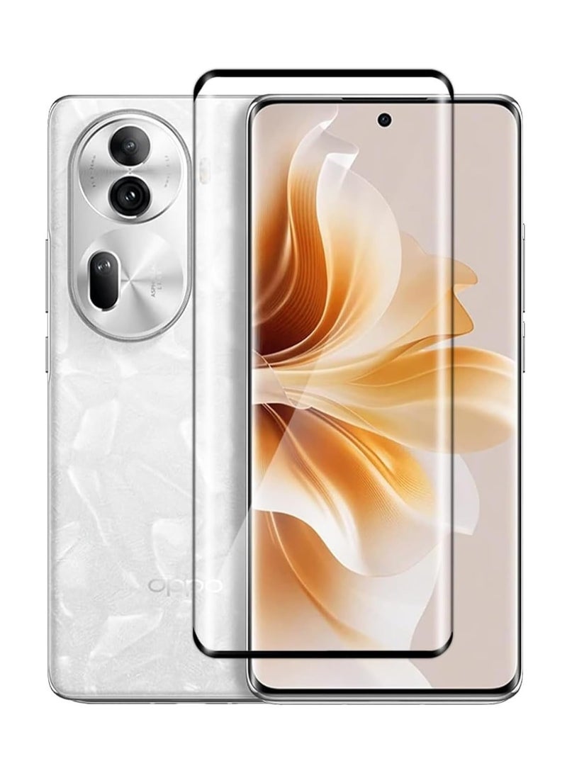 Screen Protector For Oppo Reno 11 Pro , 5D Tempered Glass Protector 9H Hardness, Bubble Free, HD Clear Oppo Reno 11 Pro Screen Protector