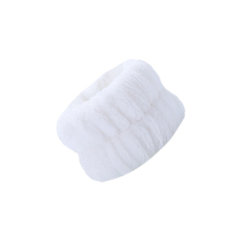 Generic Wash Face Hair Belt Wash No More Dripping Moisture-proof Sleeve Wrist Bracer Waterproof Simple Cuff Wrist Band Absorbent Artifact Wrist Band White