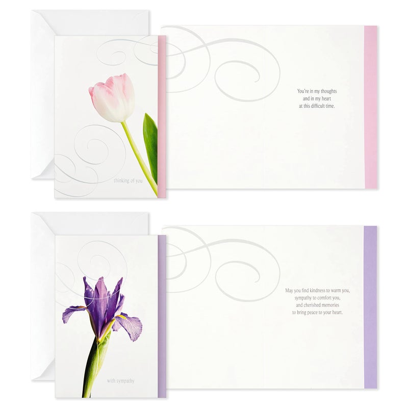 Hallmark Assorted Sympathy Cards (Flowers, 12 Cards and Envelopes) - Image 5