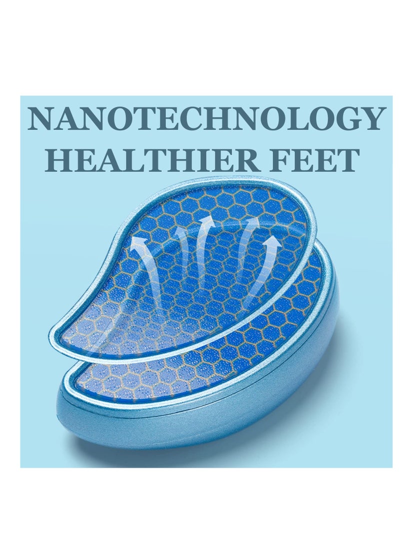 2 Pcs Nano Glass Foot Callus & Hair Remover - Wet & Dry Hard Skin Scraper for Effective Foot Care (Pink & Blue) - Image 4