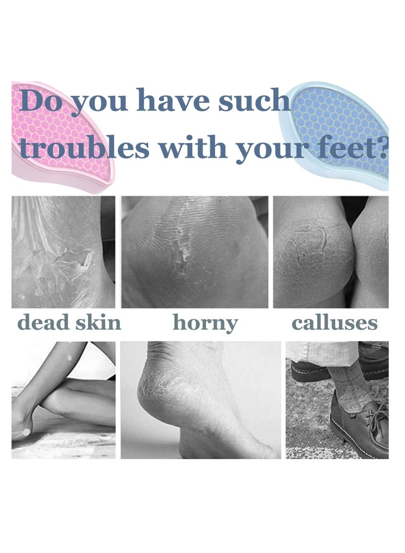 2 Pcs Nano Glass Foot Callus & Hair Remover - Wet & Dry Hard Skin Scraper for Effective Foot Care (Pink & Blue) - Image 2