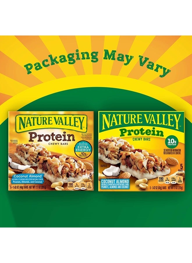Nature Valley Chewy Granola Bar, Protein, Coconut Almond, 5 Bars, 7.1 OZ  - Image 2
