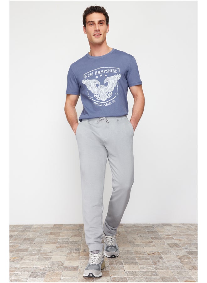 trendyol Gray Men's Basic Sweatpants TMNSS24EA00008  - Image 4