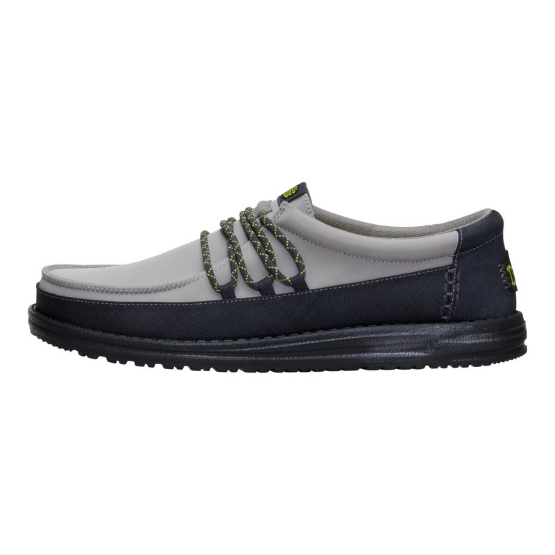 HEYDUDE Wally Guard Black/Moon Grey Size 11, Menâ€™s Shoes, Slip-on Loafers, Comfortable & Light-Weight - Image 1