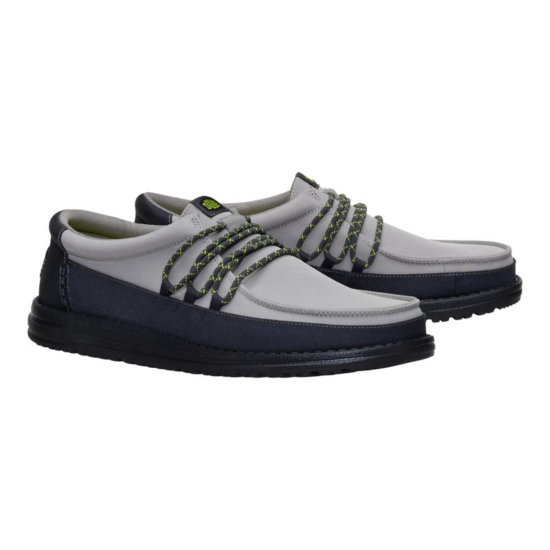 HEYDUDE Wally Guard Black/Moon Grey Size 11, Menâ€™s Shoes, Slip-on Loafers, Comfortable & Light-Weight - Image 2