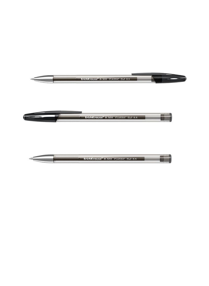 ErichKrause Gel ink pen R-301 Gel Stick Classic 0.5, ink color: black (box 12 pcs.) - Image 2