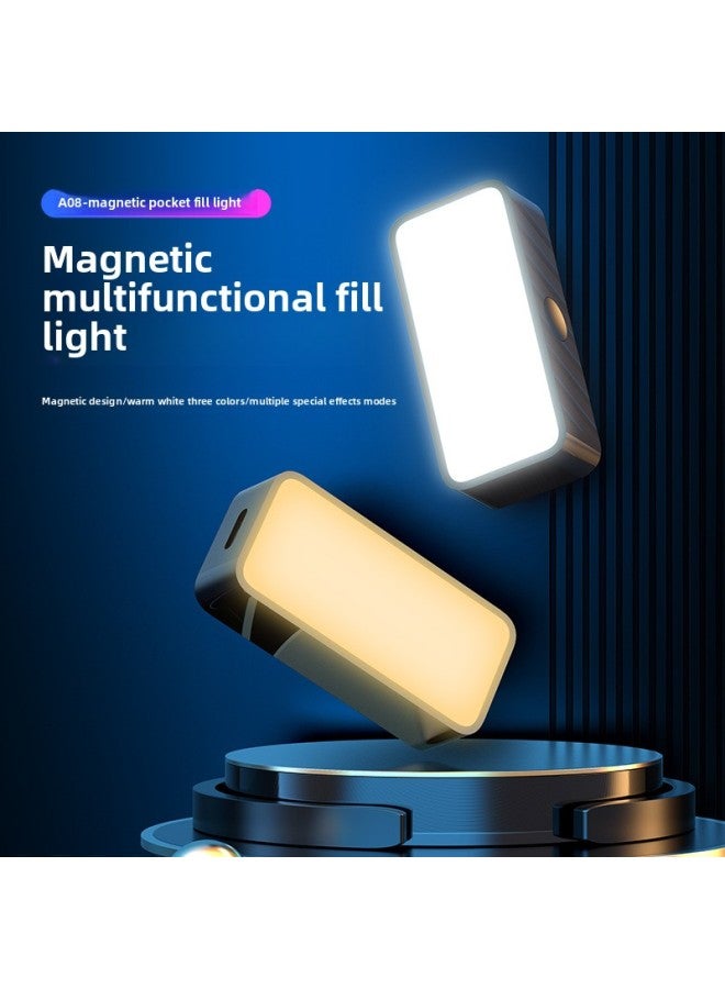 general Magnetic Absorption Fill Light Live Lighting Mobile Phone Photography Pocket Light Mini Tofu Portable Photo Video-Specifications:A8 Fill Light - Image 2