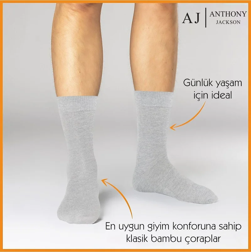 Anthony Jackson 6 Pairs Boxed Bamboo Classic Men's Socks