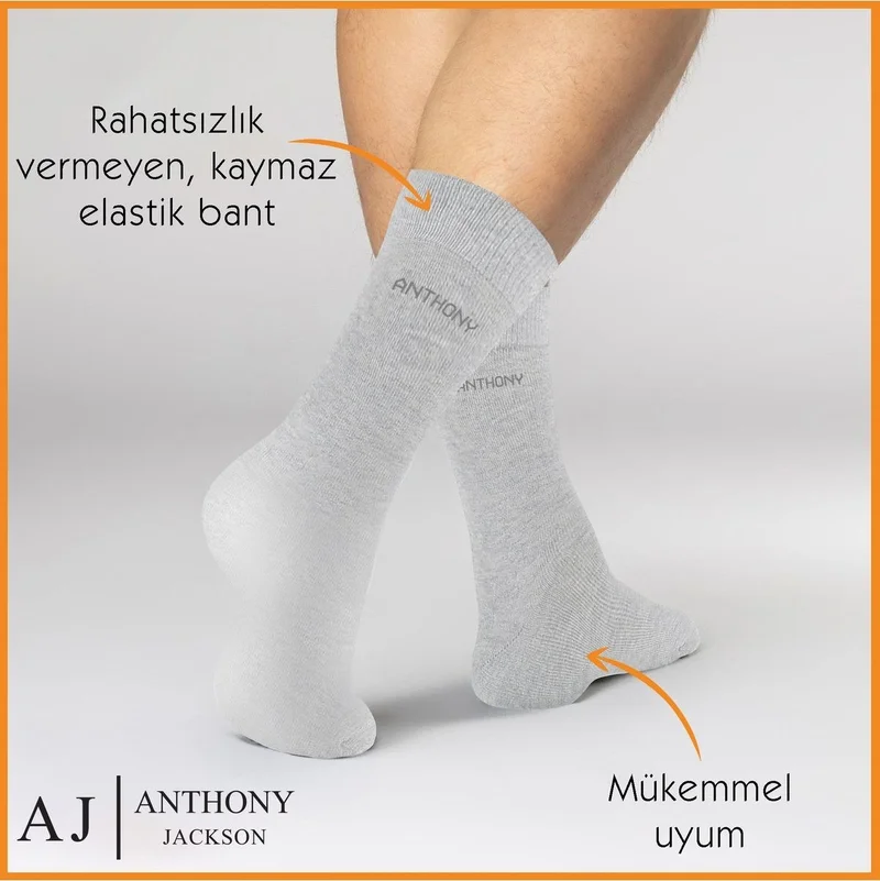 Anthony Jackson 6 Pairs Boxed Bamboo Classic Men's Socks