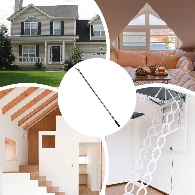 مجموعة أدوات الخطاف متعددة الوظائف لسحب السلم لتخزين العلية والمرآب - Image 5