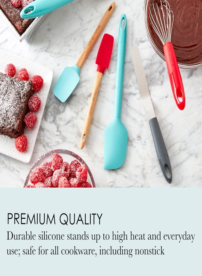 Chicago Metallic Spatula, Ideal for Scraping Foods Out of Pots and Bowls, or Spreading Frosting and Batter, Safe to Use on All Cookware, Aqua, 1.97x0.59x9.84 Inch - Image 3