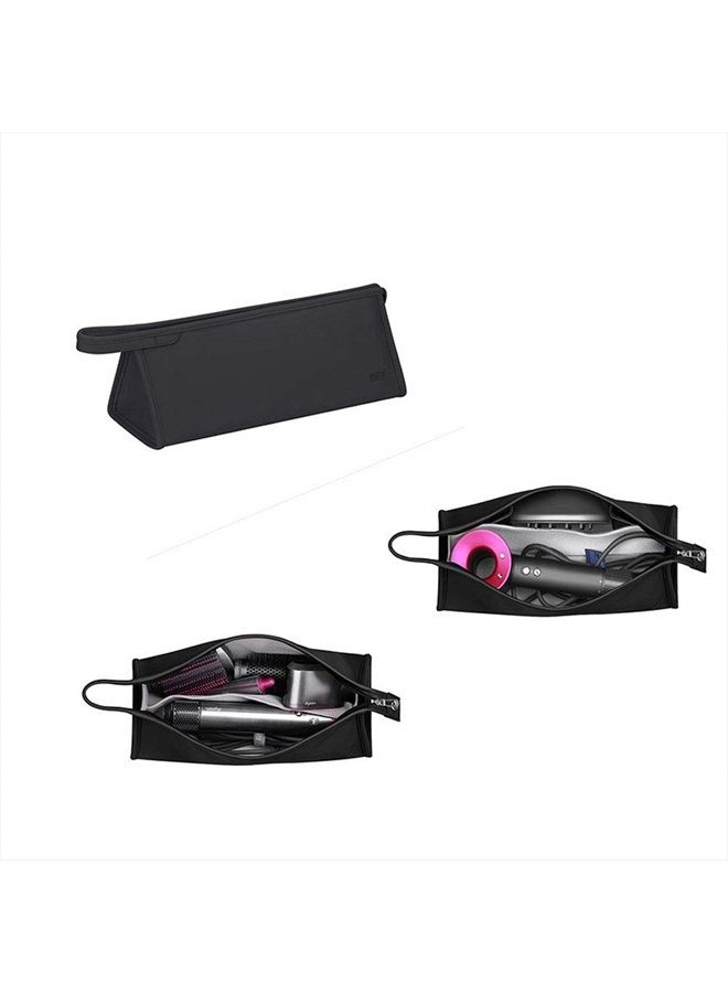 Buwico PU Leather Travel Case Portable Storage Bag for Dyson Airwrap Styler/Dyson Supersonic Hair Dryer, Waterproof Anti-Scratch Dustproof Shockproof Protection Organizer Travel Gift Case (Black) - Image 1