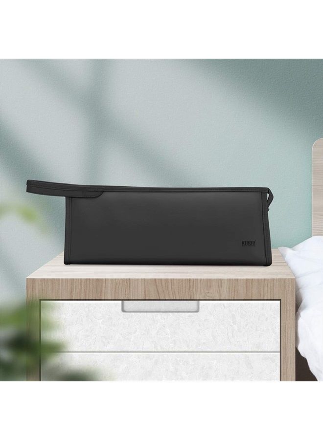 Buwico PU Leather Travel Case Portable Storage Bag for Dyson Airwrap Styler/Dyson Supersonic Hair Dryer, Waterproof Anti-Scratch Dustproof Shockproof Protection Organizer Travel Gift Case (Black) - Image 3