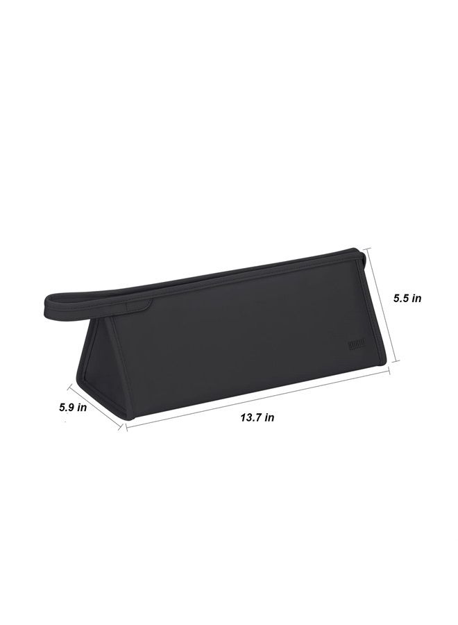 Buwico PU Leather Travel Case Portable Storage Bag for Dyson Airwrap Styler/Dyson Supersonic Hair Dryer, Waterproof Anti-Scratch Dustproof Shockproof Protection Organizer Travel Gift Case (Black) - Image 4