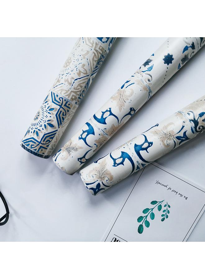 Bluejw Ins North Self-adhesive Wallpaper Kitchen Wallpaper Decoration Bathroom Bathroom Background Mosaic Sticker Blue - Image 4