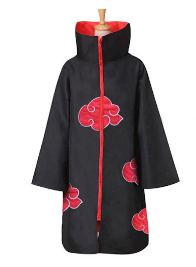 Realistic Soft Poly Blend Fabric Cosplay Akatsuki Cloak Costume For Kids - Image 1