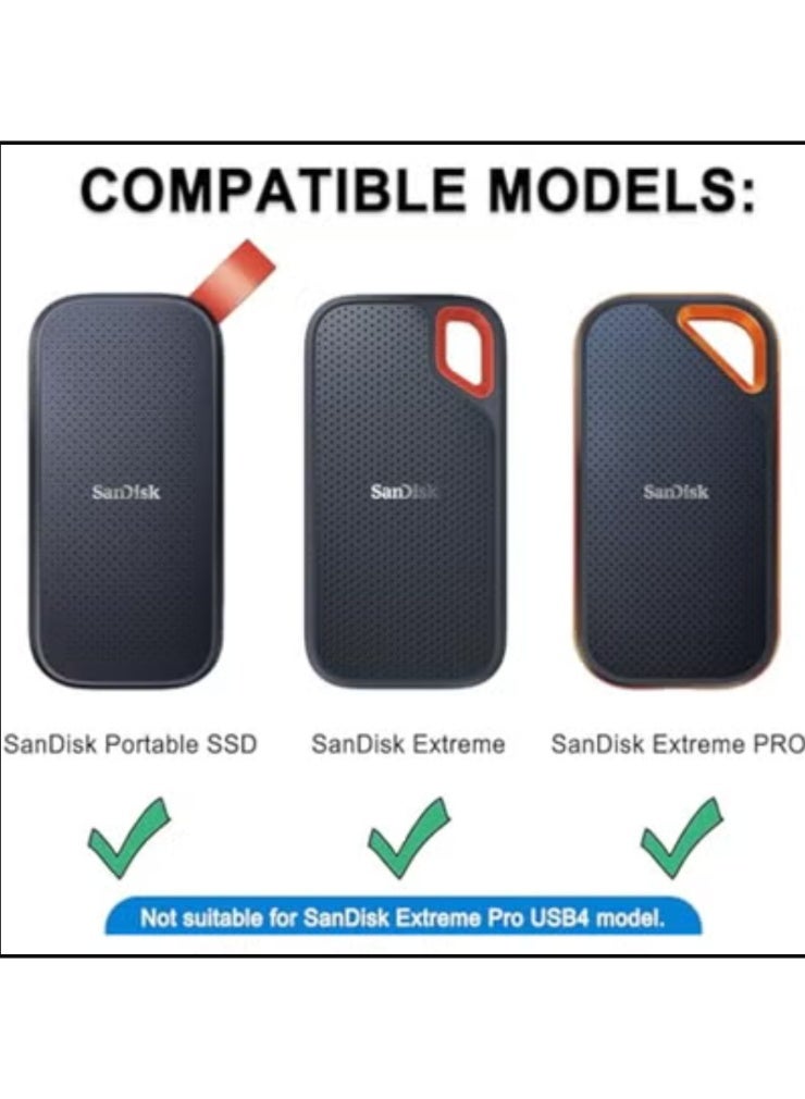 Hard Carrying Case for SanDisk Extreme Pro/SanDisk Extreme Portable External SSD 500GB 1TB 2TB 4TB USB-C Solid State Drive EVA Shockproof Protective Storage Travel Bag, Monterey - Image 3