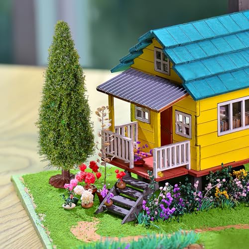 WINOMO Miniature Diorama Trees: 15pcs Green Scenery Landscape Model Cedar Trees Train Scenery Landscape Pine - Image 5