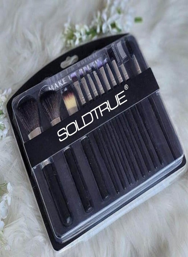 SOLDTRUE Premium Makeup Brush Set Of 12 Pieces For Professional Party Makeup Foundation Eyeshadow Ebbrow mascara Brushes Face Powder Brush (Multicolor) - Image 1