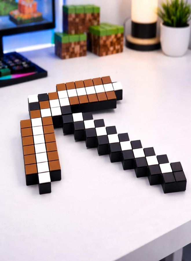 CUBIX3D 3D Printed Pixelated Pickaxe Toy | Block-Style Roleplay Prop | PLA Plastic | Safe & Durable Cosplay Accessory for Kids & Game Fans - Image 3