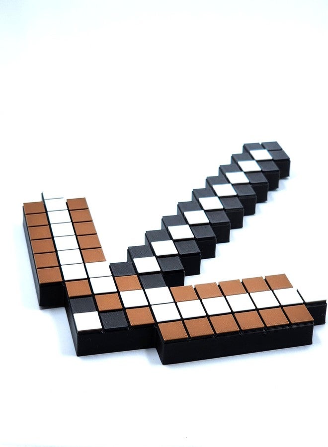 CUBIX3D 3D Printed Pixelated Pickaxe Toy | Block-Style Roleplay Prop | PLA Plastic | Safe & Durable Cosplay Accessory for Kids & Game Fans - Image 4