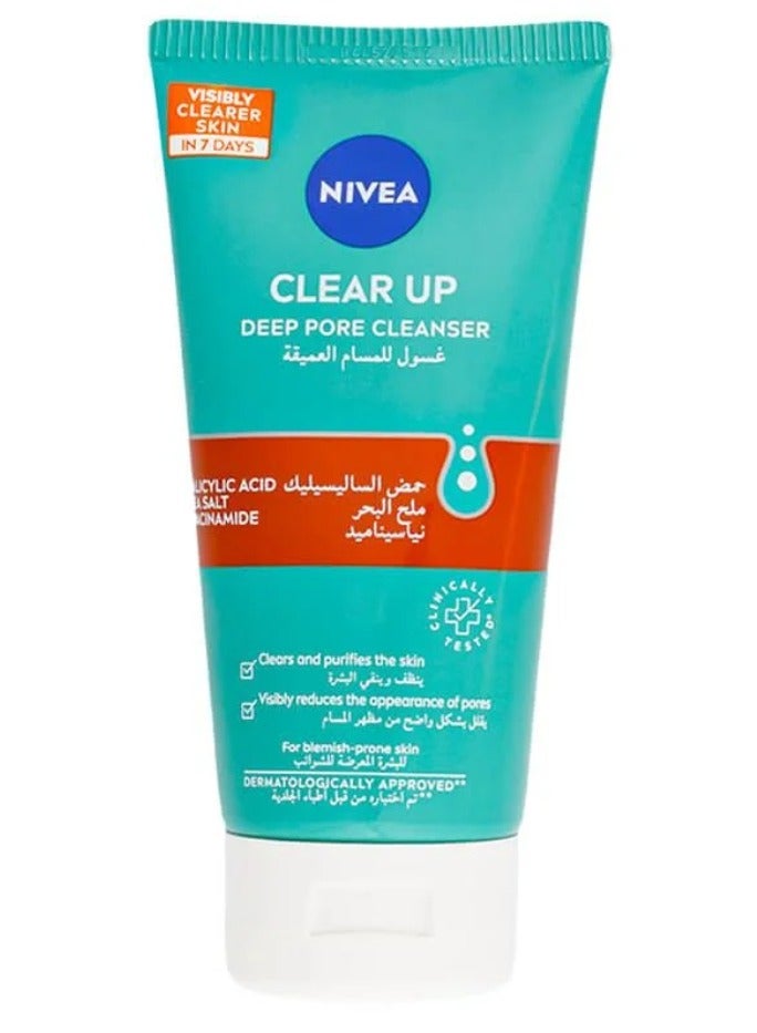 Nivea Clear Up Deep Pore Cleanser 150 ml - Image 1