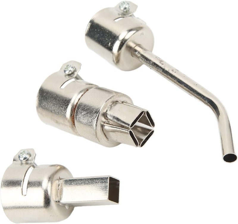 8Pcs Curved Angle Heat Gun Nozzles Kit Stainless Steel Hot Air Gun Tips for Phone Repair and Soldering Desoldering Work Universal Replacement Accessories - Image 3