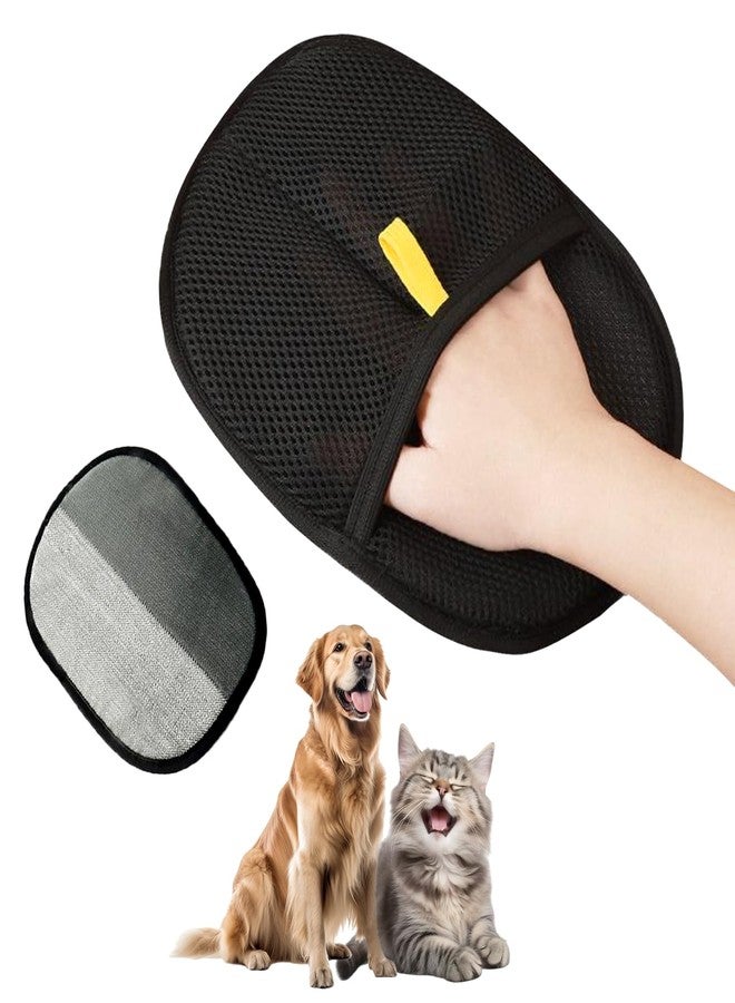 QQM 2026 Upgraded Pet Hair Removal Glove – Double-Sided, Reusable & Static Grooming Mitt for Cats & Dogs – Easily Remove Fur from Furniture, Couch, Carpet & Clothes - Image 1