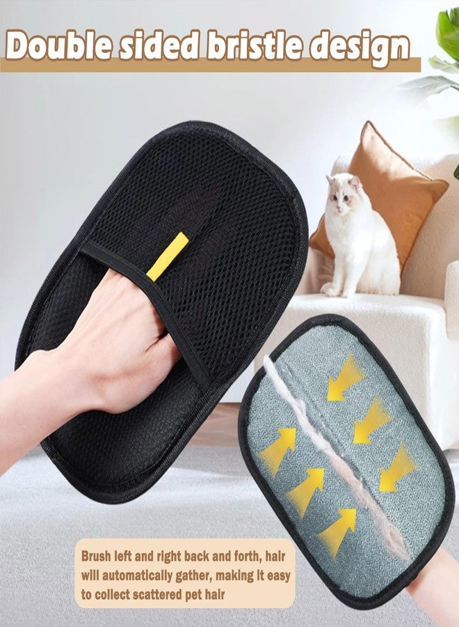 QQM 2026 Upgraded Pet Hair Removal Glove – Double-Sided, Reusable & Static Grooming Mitt for Cats & Dogs – Easily Remove Fur from Furniture, Couch, Carpet & Clothes - Image 3