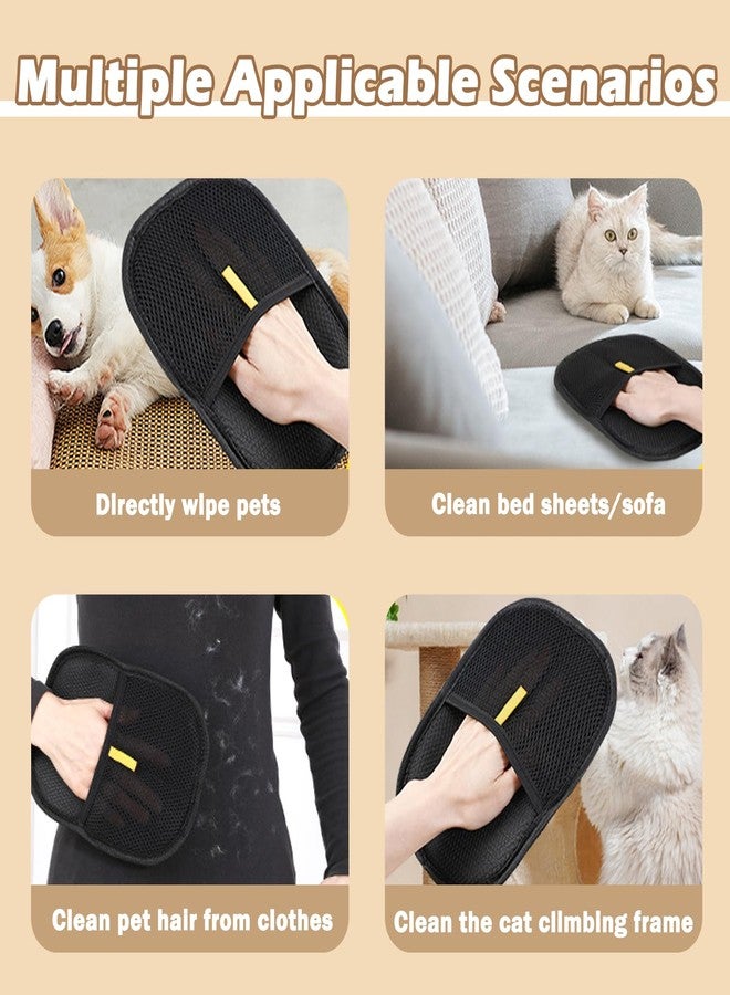 QQM 2026 Upgraded Pet Hair Removal Glove – Double-Sided, Reusable & Static Grooming Mitt for Cats & Dogs – Easily Remove Fur from Furniture, Couch, Carpet & Clothes - Image 2