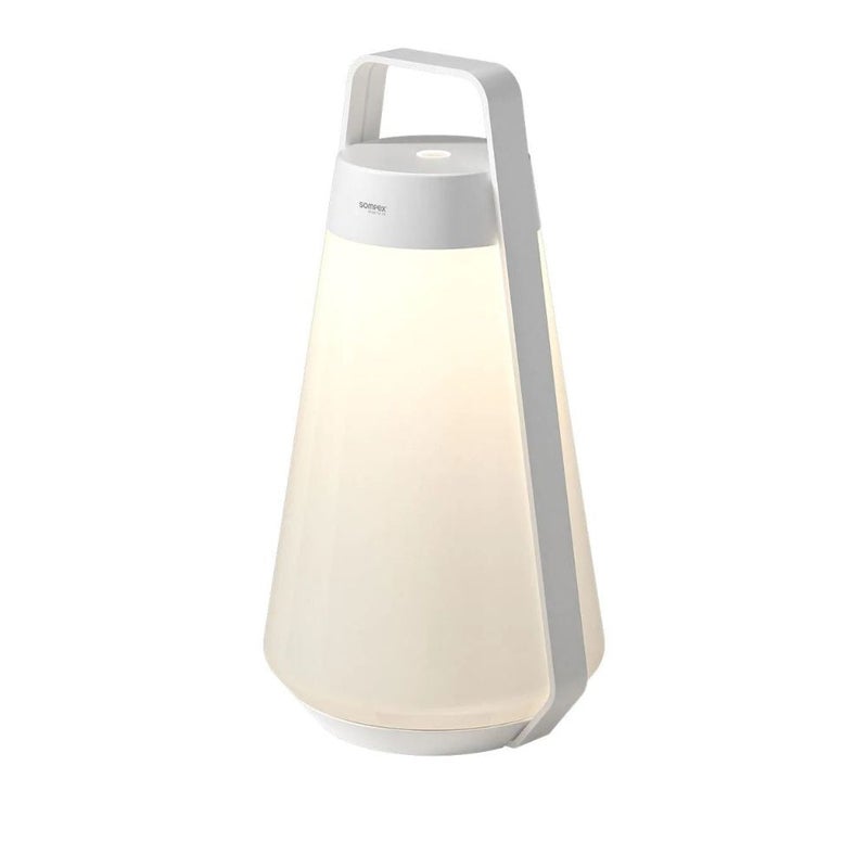 Sompex Air RGB table lamp | 9 light colours | Stepless touch dimmer | Made with recycled aluminium | Indoor & outdoor | 3.5W | Battery operated | IP 65 (water resistant) | 21.5 x 40 cm - White - Image 1