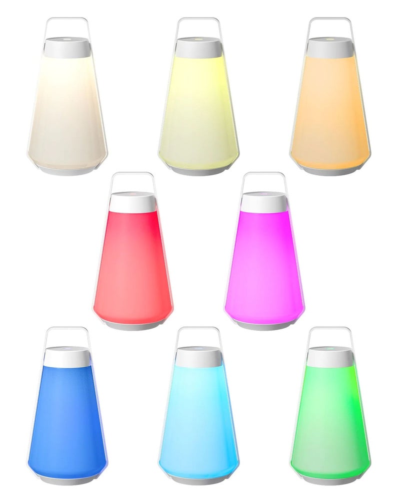 Sompex Air RGB table lamp | 9 light colours | Stepless touch dimmer | Made with recycled aluminium | Indoor & outdoor | 3.5W | Battery operated | IP 65 (water resistant) | 21.5 x 40 cm - White - Image 3