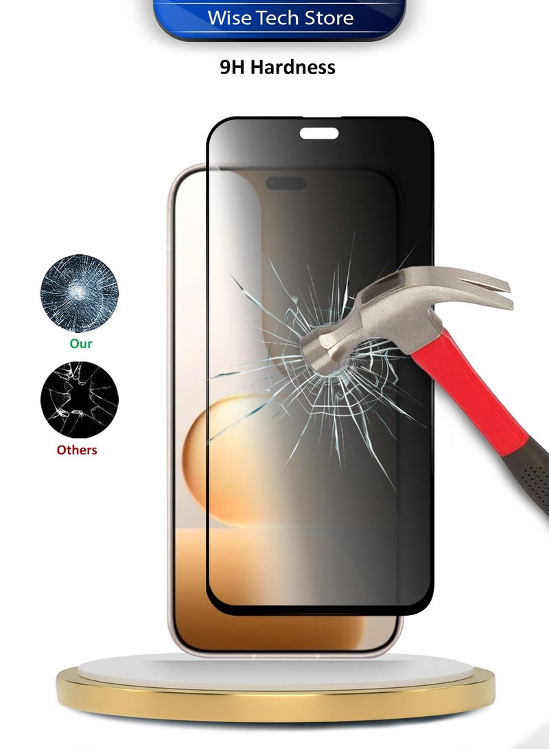 دبليو تيك [حزمة 2] واقي شاشة زجاجي مقسّى كامل الغطاء كامل الغراء من سلسلة Honor 600 Lite 5G 2026 Premium E2E للخصوصية (MSGECP) - شفاف/أسود - Image 3