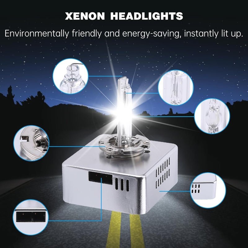 Hiolpen 1 Pack Xenon Headlight Bulb D5S HID Bulb for Chevy Silverado, Audi, GMC, Hyundai, Kia, Jeep - Image 3