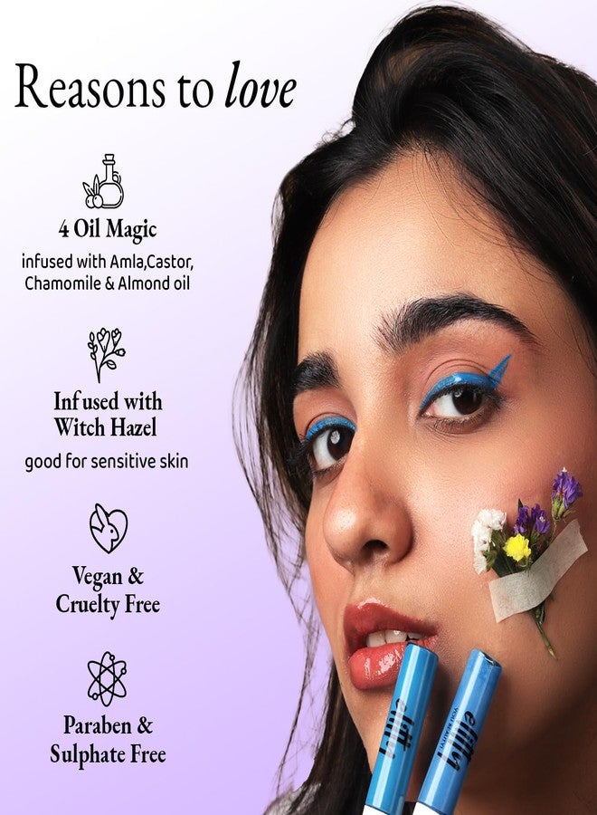 Elitty Waterproof Eyeliner - 4g Dark Blue Colour With Intense Matte Finish | Smudge Proof, Long Lasting Liquid Liner For Eye Makeup | Quick Drying Formula With Fine Tip For Smooth, Precise Application - Image 3