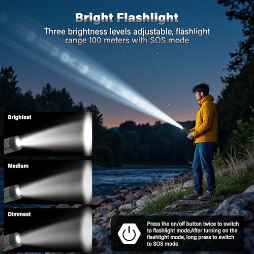 M KARMATER Telescopic Portable Camping Light with Stand - 10500mAh Rechargeable Camping Light with Storage Bag, Dimmable Magnetic Tent Lamp,Waterproof Tripod Pole Work Lights for Outdoor Emergency, Hiking,Green - Image 4