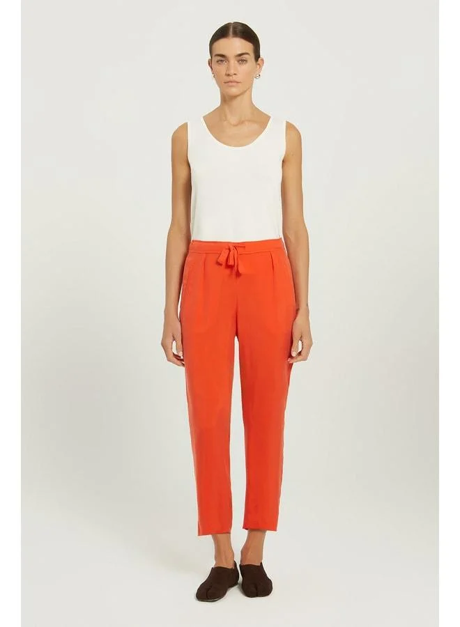 Mısırlı 1951 Pomegranate Flower Waist-Tied Woven Women's Pants