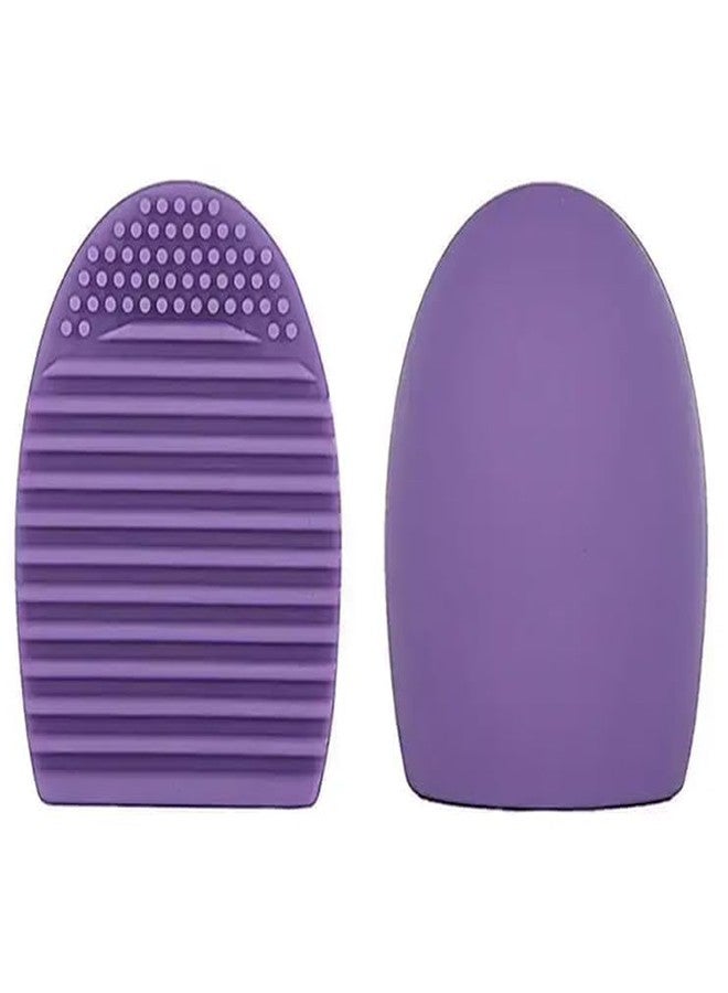 روبي فيس حصيرة تنظيف فرش المكياج من روبي فيس، حصيرة تنظيف فرش المكياج المصنوعة من السيليكون، أداة غسيل محمولة، منظف فرش التجميل (قطعة واحدة على شكل بيضة) - Image 1