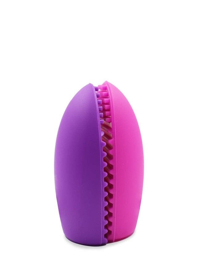 روبي فيس حصيرة تنظيف فرش المكياج من روبي فيس، حصيرة تنظيف فرش المكياج المصنوعة من السيليكون، أداة غسيل محمولة، منظف فرش التجميل (قطعة واحدة على شكل بيضة) - Image 2