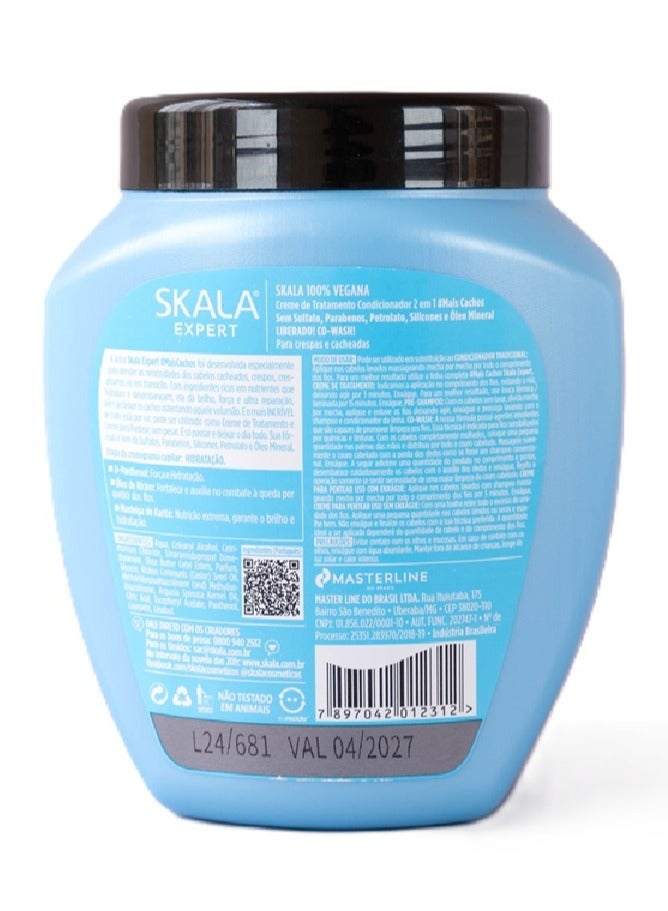 SKALA Mais Cachos 2-in-1 Treatment and Moisturizing Cream for Curly and Wavy Hair - 1000g - Image 2