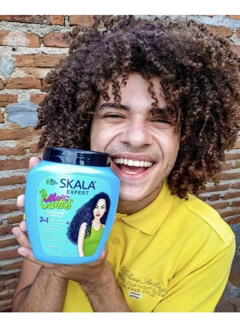 SKALA Mais Cachos 2-in-1 Treatment and Moisturizing Cream for Curly and Wavy Hair - 1000g - Image 5