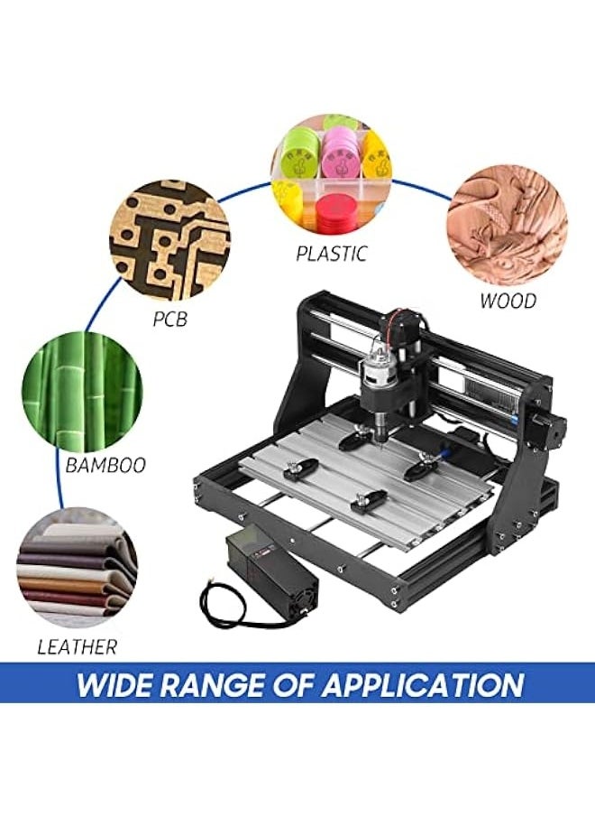 Topleo - CNC 30*18 Pro Router Kit GRBL Control 3 Axis Offline Controller 80W Laser Module Engraver Plastic Leather Acrylic Copper Soft Metal Wood Carving Milling Cutting Engraving Machine XYZ Working - Image 1