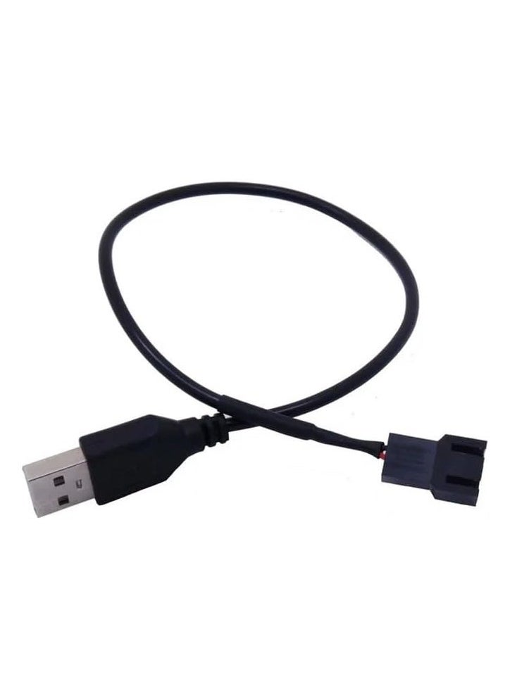 SOLDOUT 4 Pin Fan to USB Adapter Cables 4Pin Computer PC Fan Power Cable Connector Adapter 5V (30CM, Pack of 1)  - Image 1