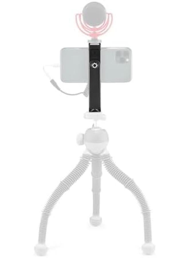 erorex Griptight 360 Phone Mount Compact And Durable Smartphone Mount With 1 4 20” Thread And Double Accessory Shoe Mount Suitable For Smartphone From 6.7 To 8.8 Cm Black  - Image 4