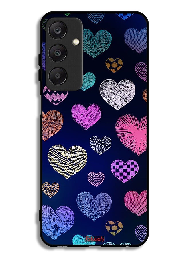 Tolwak Samsung Galaxy A25 5G Protective Case Cover Dhaga Hearts Pattern - Image 1