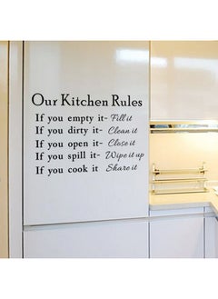 English Letters Our Kitchen Rules Wall Decal Home Sticker PVC Murals Vinyl Paper House Decoration Wallpaper Living Room Bedroom Kitchen Art Picture DIY for Children Teen Senior Adult Nursery Baby