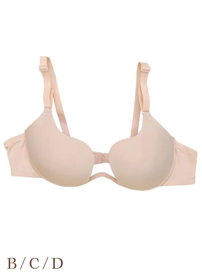 Every Woman Knows U shaped Plunging Underwire Bra with Adjustable Straps and Molded Foam Cups 34 to 44 BCD  - Image 1